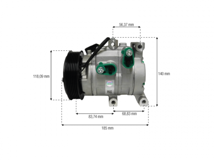 Compressores COMPRESSOR DELPHI - HYUNDAI HB20 PREMIUM/R-SPEC/SPICY/CONFORT/CONFORT PLUS/CONFORT STYLE 1.4 / 1.6 - 2012>2019 Imagem 4