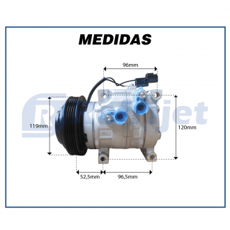 Compressores COMPRESSOR HYUNDAI HB20/ HB20S - CONFORT/CONFORT PLUS/CONFORT STYLE/TURBO 1.0 - 2012>2019 Imagem 8