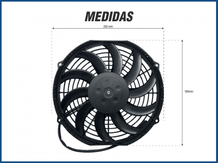 Eletroventiladores ELETROVENTILADOR SPAL VA11-BP12/VLL-57A 10'' 24V Imagem 1