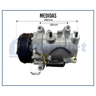 Compressores COMPRESSOR CITROEN C4 CACTUS 1.6 ASPIRADO 2019> / PEUGEOT 208 2020> / PEUGEOT 2008 2020> Imagem 5
