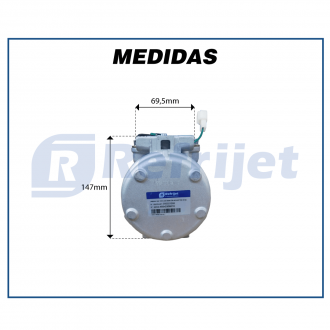 Compressores COMPRESSOR 10P15 MERCEDES BENZ 1938 24V POLIA 9PK 144MM Imagem 8