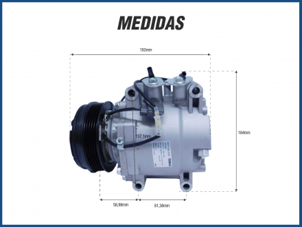 Compressores COMPRESSOR MAHLE -HONDA FIT 1.4 8V 1.5 16V 2003/2008 TRSA09 FLEX/GASOL Imagem 5