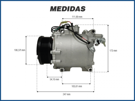 Compressores COMPRESSOR MAHLE - HONDA CIVIC 2.0 SOHC L4 (SI) - 2007>2011 Imagem 4