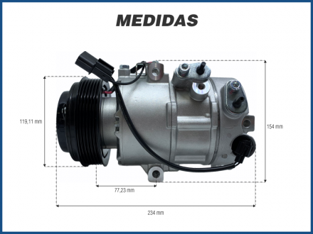 Compressores COMPRESSOR DVE16 KIA SPORTAGE / HYUNDAI IX35 - 2010>2013 Imagem 5