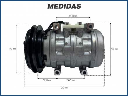 Compressores COMPRESSOR 10P15 FURO PASSANTE 24V CANAL Imagem 5