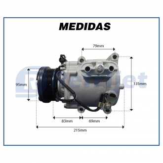 Compressores COMPRESSOR FORD FOCUS G2 MOTOR DURATEC MOD. TRS90 - 2008>2013 Imagem 2