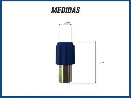 Conexões VÁLVULA DE CARGA R-134A BAIXA PRESSÃO 65176 Imagem 2