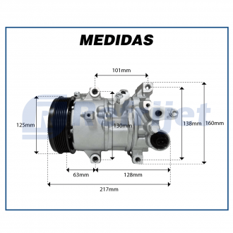 Compressores COMPRESSOR VALEO - TOYOTA COROLLA 1.8 / 2.0 16V FLEX 1 VÁLVULA  2015>2019 Imagem 7