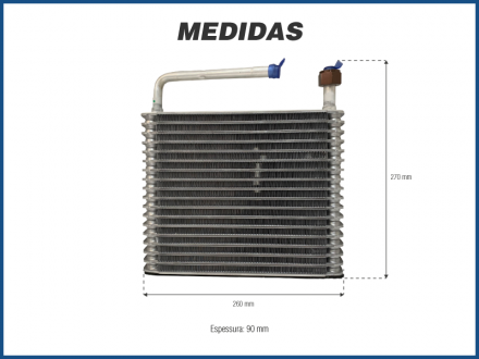 Evaporadores EVAPORADOR FORD F1000 - 1995 - R134A FLUXO PARALELO ORIGINAL Imagem 2