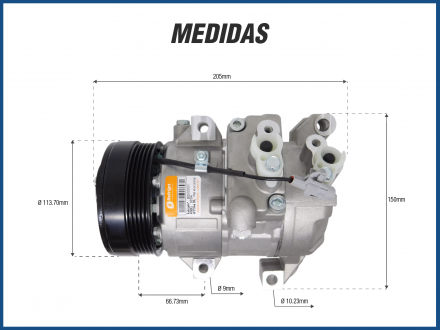 Compressores COMPRESSOR GRAND VITARA 2.0 16V 1998/2016 GASOLINA Imagem 5