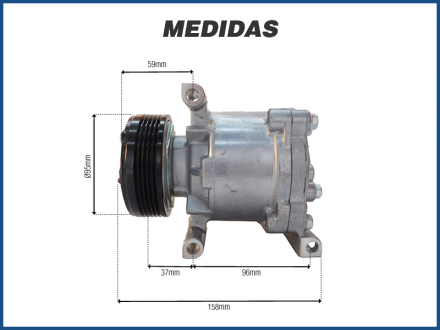 Compressores COMPRESSOR - PALIO / GRAND SIENA TETRA FULL 2012 / DOBLO 2016 / BRAVO / PUNTO T-JET 2010 Imagem 4