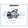 Compressores COMP. SANDEN  7H15 4109 12V 8PK 152MM CASE 8000 8800 2013> Imagem Miniatura 6