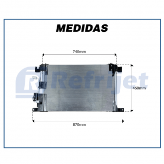 Condensadores CONDENSADOR MERCEDES-BENZ ACTROS PARALELO 880X460X20 MM Imagem 5