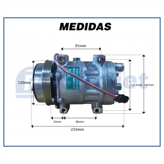 Compressores COMPRESSOR  SD7H15 119MM 4PK 12V CASE 8173 COLH. CANA Imagem 6