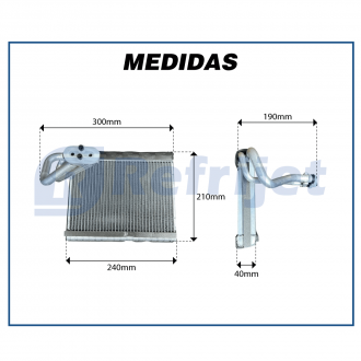 Evaporadores EVAPORADOR CITROEN C3 / C3 PICASSO / AIRCROSS - 2009>2019 Imagem 4