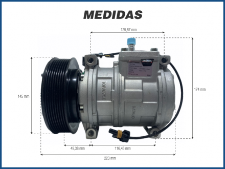 Compressores COMPRESSOR MARELLI - JOHN DEERE 3510 / 3520 COLHEDORA 10PA17 Imagem 5