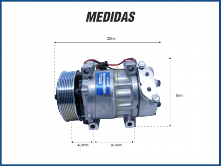 Compressores COMPRESSOR SANDEN EDGE - SD7H15 8067 MTG DIR CAM. SCANIA 24V PV8 11 Imagem 4