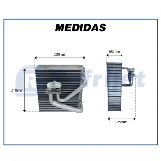 Evaporadores EVAPORADOR NISSAN FRONTIER XTERRA 02 - 07 225X208X60MM Imagem 6