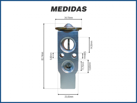 Filtros e Válvulas VÁLVULA DE EXPANSÃO BLOCK - NISSAN LIVINA Imagem 3