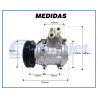 Compressores COMPRESSOR TOYOTA COROLLA MAIO 2002>2007 10P15C R134A POLIA 6PK 447.170.0650 Imagem Miniatura 7