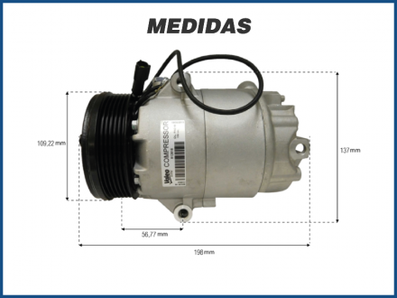 Compressores COMPRESSOR VALEO - VOLKSWAGEN GOL / PARATI / SAVEIRO - 2002>2009 Imagem 4