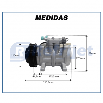 Compressores COMPRESSOR 6P148 CANAL 6PK 12V UNIVERSAL Imagem 7