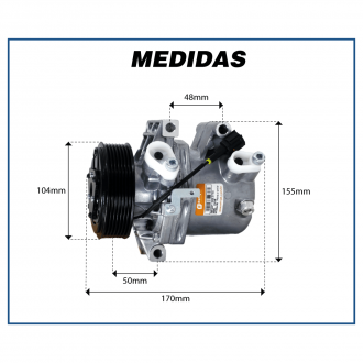 Compressores COMPRESSOR CALSONIC NISSAN MARCH / VERSA 1.0 2015/... 7PK Imagem 5