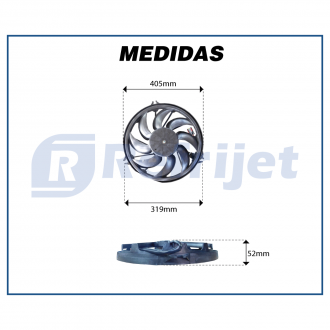 Eletroventiladores ELETROVENTILADOR COM DEFLETOR DO RADIADOR PEUGEOT 207 1.6 E 1.4 TODOS 2008> OEM-1253Q1 / 1253E0 Imagem 3