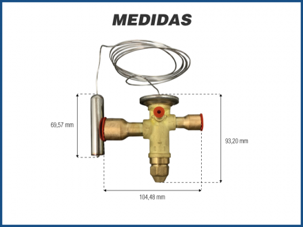 Filtros e Válvulas VÁLVULA TGEN 7 P / R-134A COM CONEXÃO Imagem 2