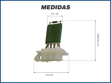 Elétricos RESISTÊNCIA CAIXA EVAPORADORA - CHEVROLET MONTANA / CORSA 1.0VHC 1.8 FLEX - 2002 Imagem 1