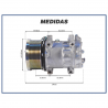 Compressores COMPRESSOR SANDEN 7H15 6095 CATERPILLAR PV12 Imagem Miniatura 4
