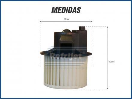 Motores MOTOR COM TURBINA CAIXA EVAPORADORA - PEUGEOT 206 / CITROEN C3 PICASSO Imagem 4