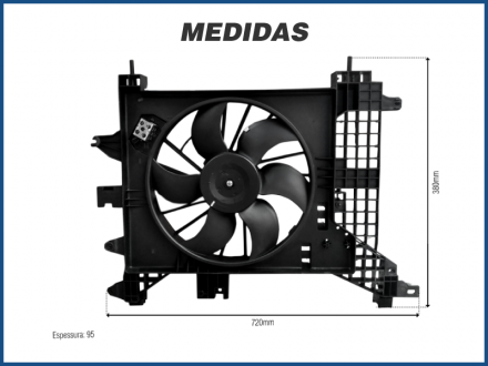 Eletroventiladores ELETROVENTILADOR DO CONDENSADOR / RADIADOR - RENAULT DUSTER - 2011 Imagem 2