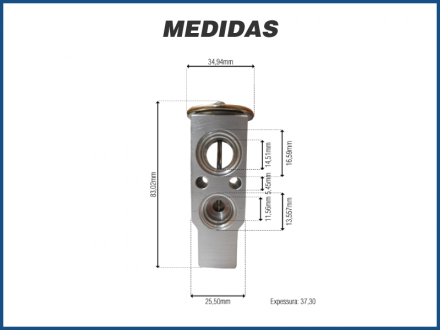 Filtros e Válvulas VÁLVULA DE EXPANSÃO BLOCK - NISSAN FRONTIER / PATHFINDER Imagem 2