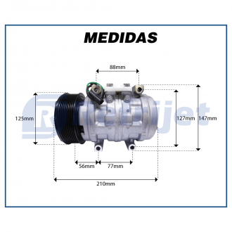 Compressores COMPRESSOR 10P15 MERCEDES BENZ ACCELO CONSTELLATION Imagem 7