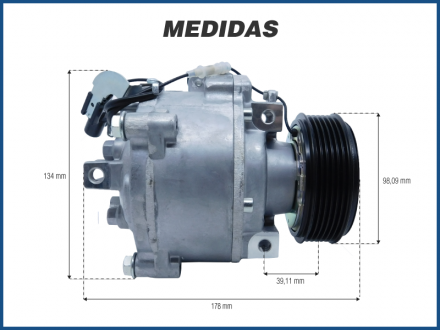 Compressores COMPRESSOR MITSUBISHI ASX 1.8/2.0 2008>2012 / LANCER 1.8/2.0 2014>2019 / OUTLANDER (EUR) 2.0/2.2/2.4 2007>2012 Imagem 5