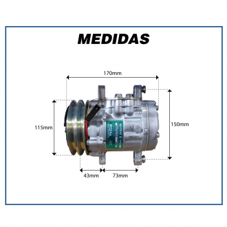 Compressores COMPRESSOR SANDEN 8403 SD 7B10 2A R-134A Imagem 8