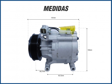 Compressores SCROLL PEQUENO FIAT PALIO/PUNTO/SIENA/FIORINO    1.0/1.3/1.4 2004/2008 Imagem 4