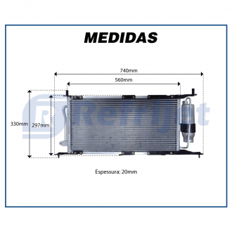 Condensadores CONDENSADOR CHEVROLET CORSA SEDAN 1.0 2003 ATÉ 2010 Imagem 3