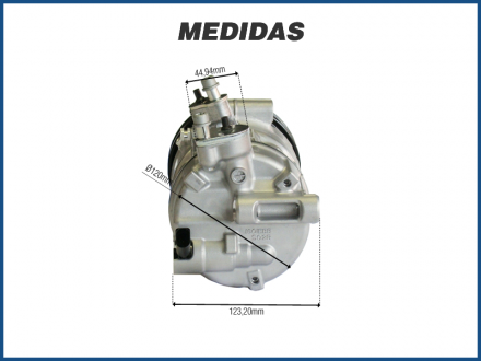 Compressores COMPRESSOR SANDEN - VOLKSWAGEN JETTA 2.5 - PXE16 SD8688 (POLIA DUPLA) - 2007>2012 Imagem 4