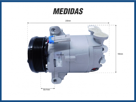 Compressores COMPRESSOR DENSO S10/BLAZER 2.4/2.8 2002/2012 Imagem 3