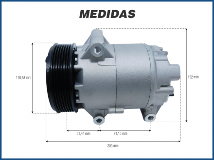 Compressores COMPRESSOR MEGANE 2.0 / SCENIC 1.6 / 2.0 - 2007>2012 Imagem 5