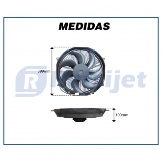 Eletroventiladores ELETROVENTILADOR SPAL-VA33-BP93/LL-65A 15'' 24V ASP Imagem 4