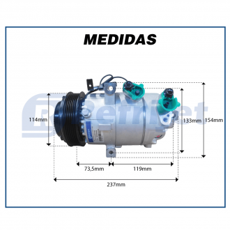 Compressores COMPRESSOR HYUNDAI CRETA 2022/2023 1.6/2.0 - VÁLVULA MECÂNICA Imagem 7