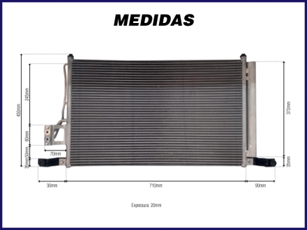 Condensadores CONDENSADOR HYUNDAI SANTA FÉ FLUXO PARALELO OEM-976062B000 Imagem 2