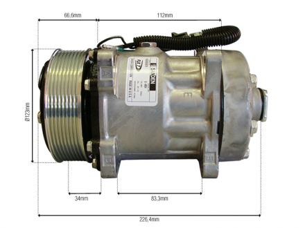 Compressores COMPRESSOR SANDEN FLX7 4864 8 ORELHAS PV8 119MM 12V R134A Imagem 5