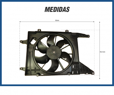 Eletroventiladores ELETROVENTILADOR COM DEFLETOR DO RADIADOR RENAULT SCENIC 1.6 1996> MEGANE 1.6 1998>2008 Imagem 2