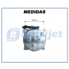 Compressores COMPRESSOR  FLX7 4866 8 ORELHAS PV8 119MM 24V R134A Imagem Miniatura 8