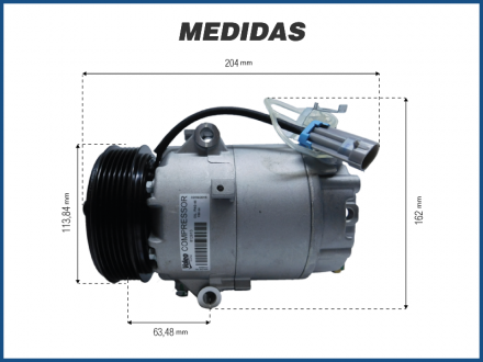 Compressores COMPRESSOR VALEO - CHEVROLET CELTA / CORSA / PRISMA - 2002>2012 Imagem 4