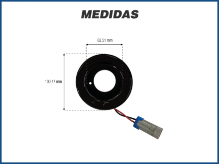 Componentes BOBINA PARA COMPRESSOR CVC - CHEVROLET CRUZE 1.8 16V / COBALT - 2012>2016 Imagem 4